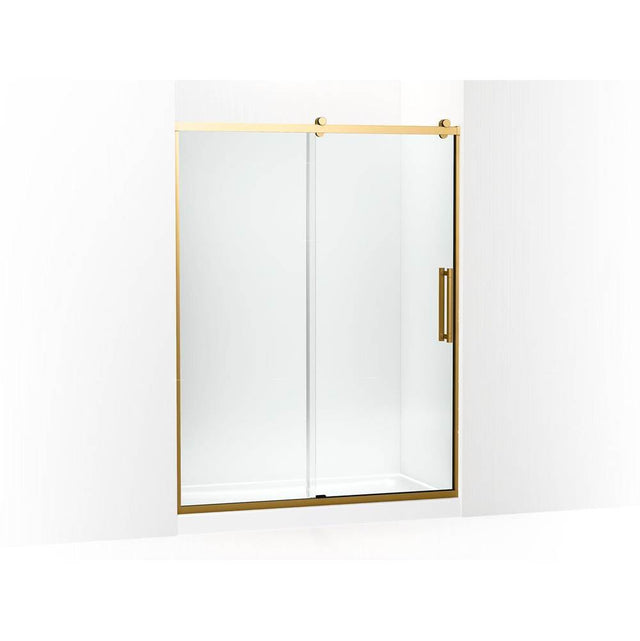 Kohler - PremiseE 76'' H Sliding Shower Door With 5/16''-Thick Glass - Vibrant Brushed Moderne Brass
