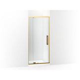 Kohler - PremiseE 76'' H Pivot Shower Door With 5/16''-Thick Glass - Vibrant Brushed Moderne Brass