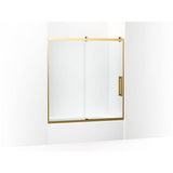 Kohler - PremiseE 61-3/4'' H Sliding Bath Door With 5/16''-Thick Glass - Vibrant Brushed Moderne Brass