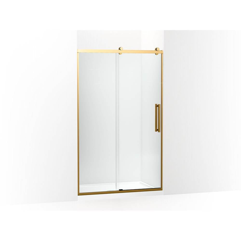 Kohler - PremiseE 76'' H Sliding Shower Door With 5/16''-Thick Glass - Vibrant Brushed Moderne Brass