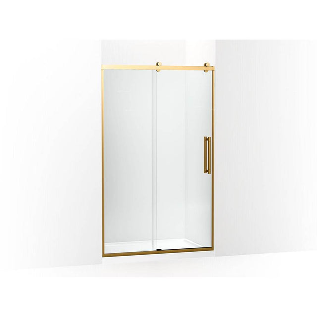 Kohler - PremiseE 76'' H Sliding Shower Door With 5/16''-Thick Glass - Vibrant Brushed Moderne Brass