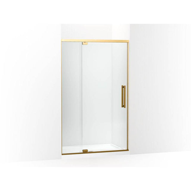 Kohler - PremiseE 76'' H Pivot Shower Door With 5/16''-Thick Glass - Vibrant Brushed Moderne Brass