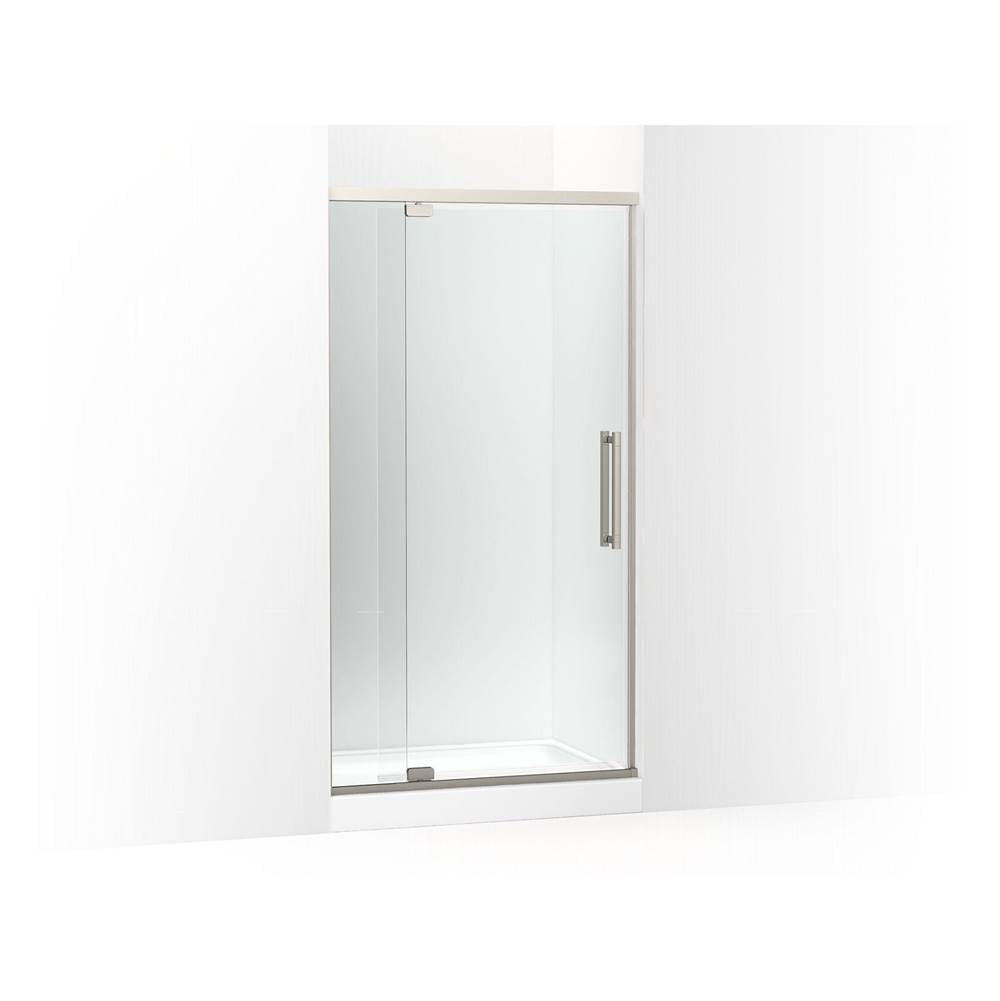 Kohler - PremiseE 76'' H Pivot Shower Door With 5/16''-Thick Glass - Anodized Brushed Nickel