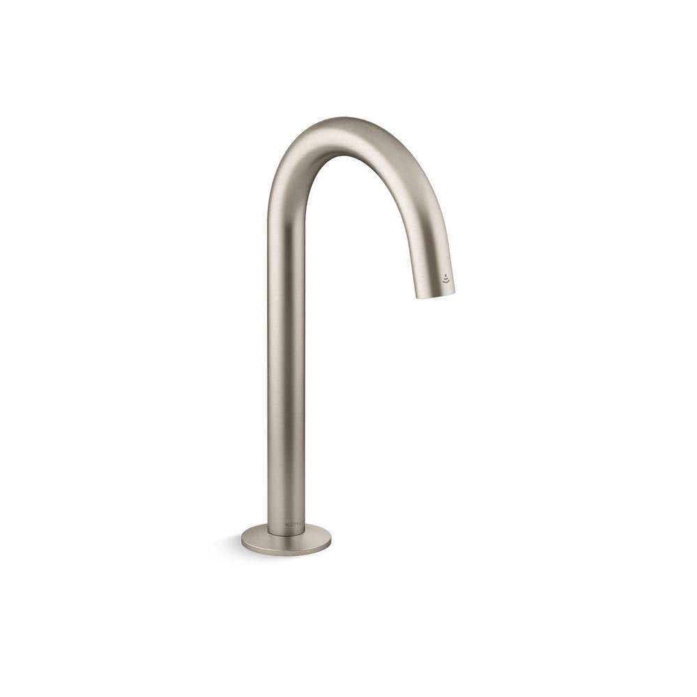 Kohler - Components Touchless single-hole lavatory faucet with Kinesis sensor technology, Tube design, 0.5 gpm - Vibrant Brushed Nickel