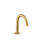 Kohler - Components Touchless single-hole lavatory faucet with Kinesis sensor technology, Tube design, 0.5 gpm - Vibrant Brushed Moderne Brass