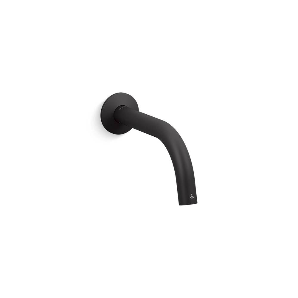 Kohler - Components Touchless wall-mount lavatory faucet with Kinesis sensor technology, Tube design, AC-powered, 0.5 gpm - Matte Black