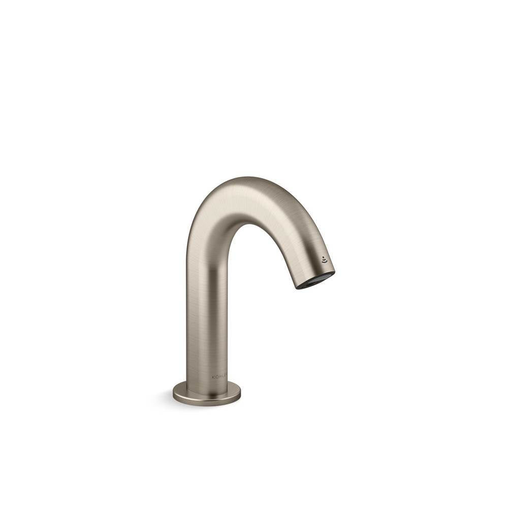 Kohler - ObloE Touchless single-hole lavatory faucet with Kinesis sensor technology, AC-powered, less drain, 0.5 gpm - Vibrant Brushed Nickel