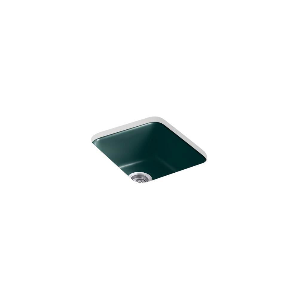 Kohler - Iron/Tones 17'' Top-/Undermount Single-Bowl Bar Sink - Teal