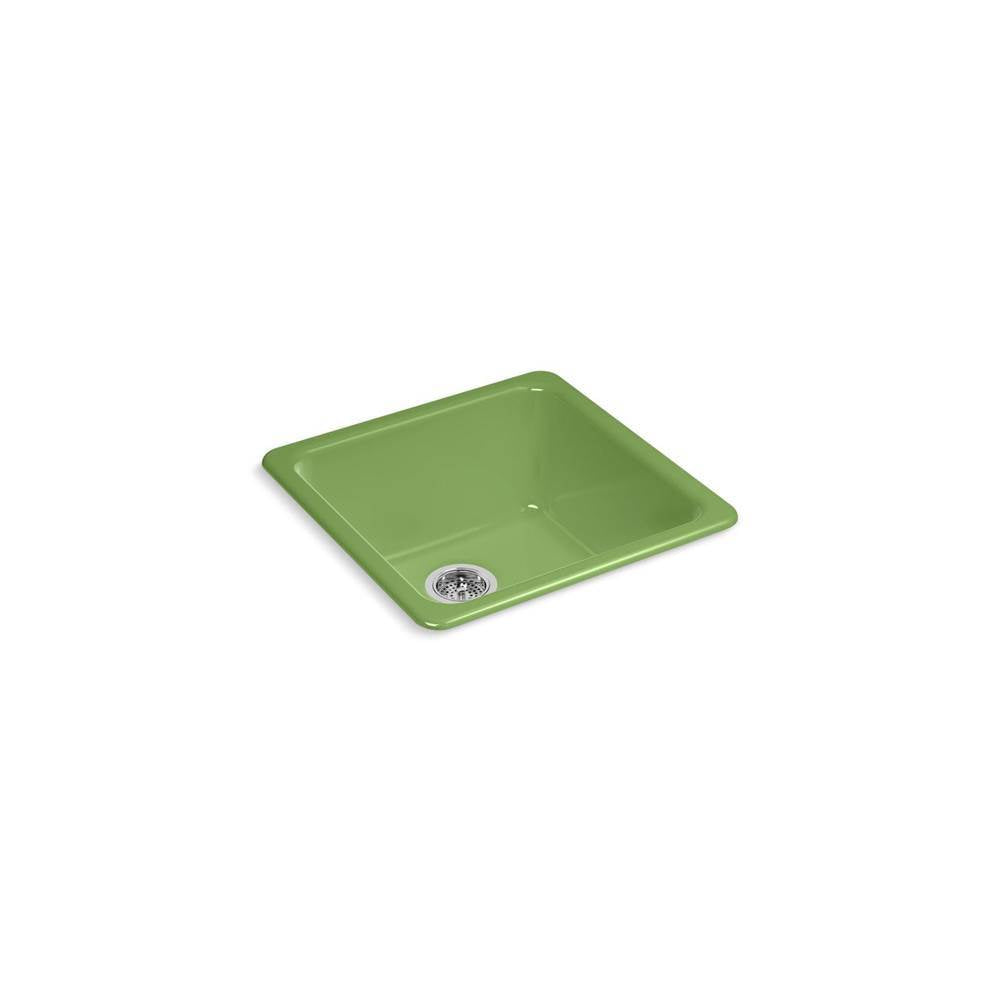 Kohler - Iron/Tones 21'' top-/undermount single-bowl bar sink - Fresh Green