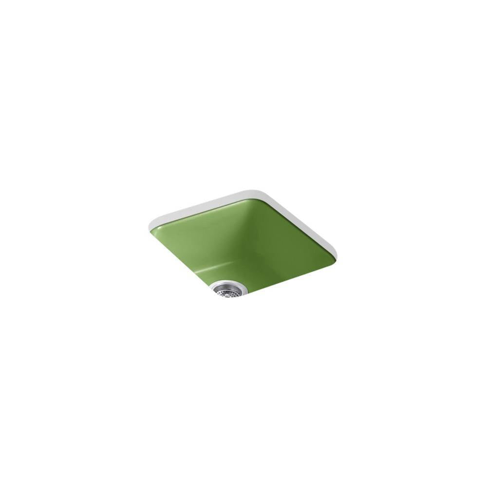 Kohler - Iron/Tones 17'' top-/undermount single-bowl bar sink - Fresh Green