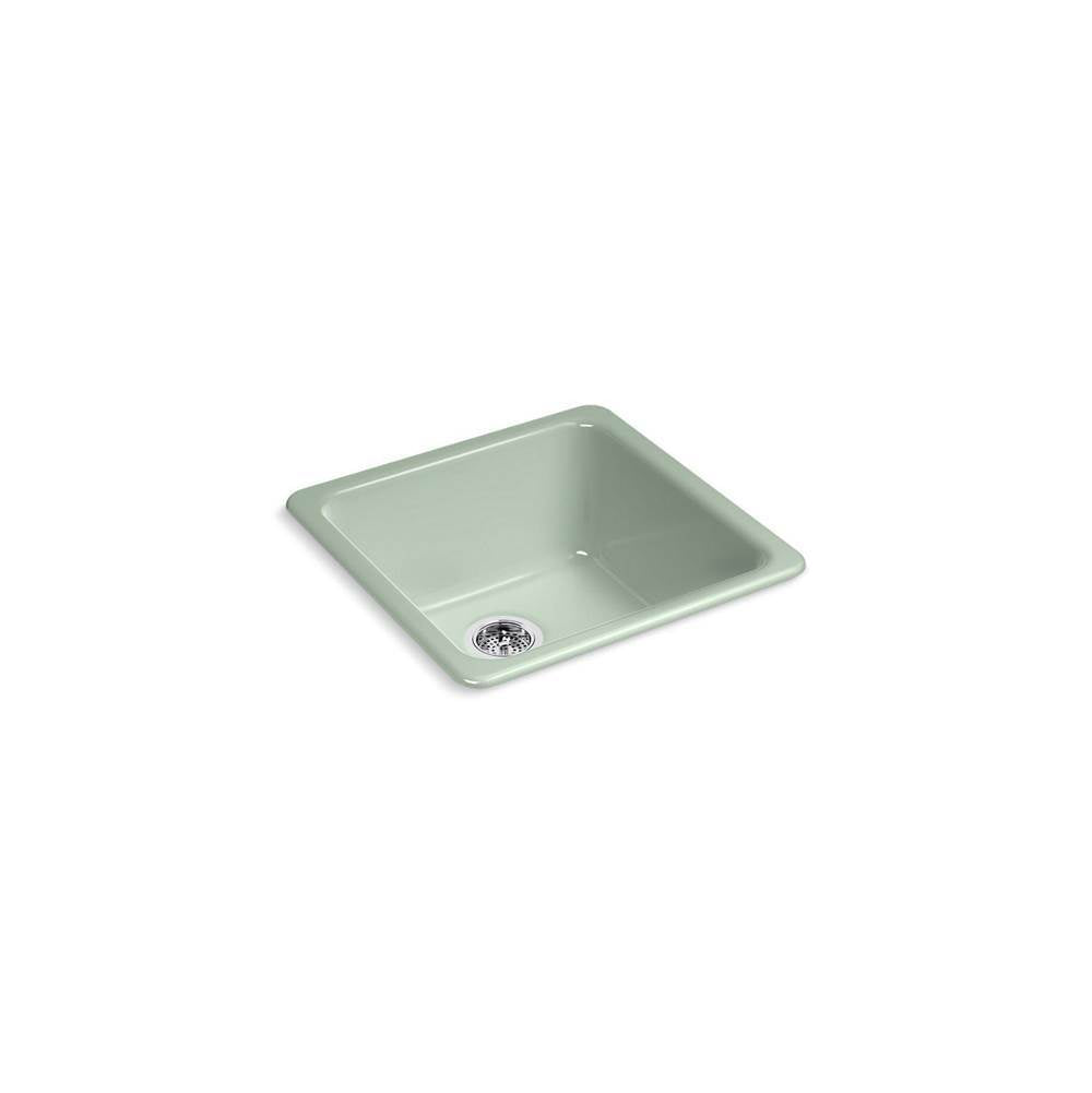 Kohler - Iron/Tones 21'' top-/undermount single-bowl bar sink - Aspen Green