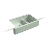 Kohler - Whitehaven Smart Divide 35-3/4'' undermount double-bowl farmhouse kitchen sink - Aspen Green