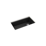 Kohler - BillingsE 32-1/2'' undermount single-bowl kitchen sink - Matte Black