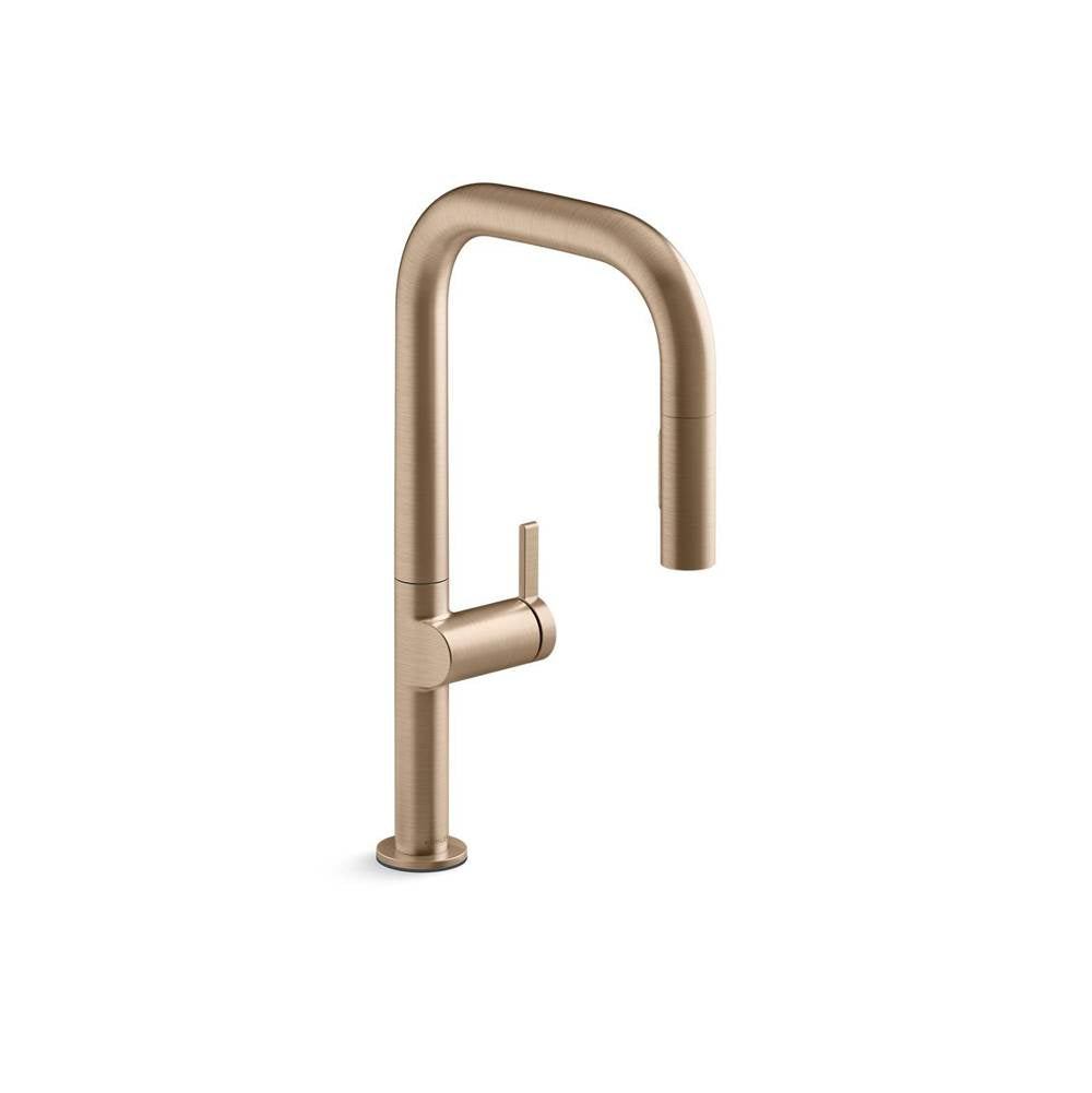 Kohler - Components Touchless pull-down kitchen sink faucet with two-function sprayhead - Vibrant Brushed Bronze