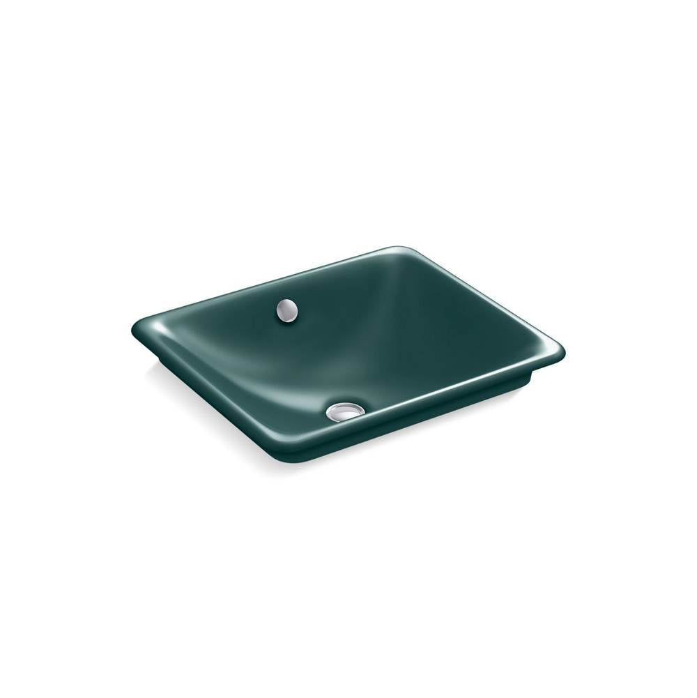 Kohler - Iron Plains 18-1/2'' rectangular vessel bathroom sink - Teal Exterior with Teal Interior