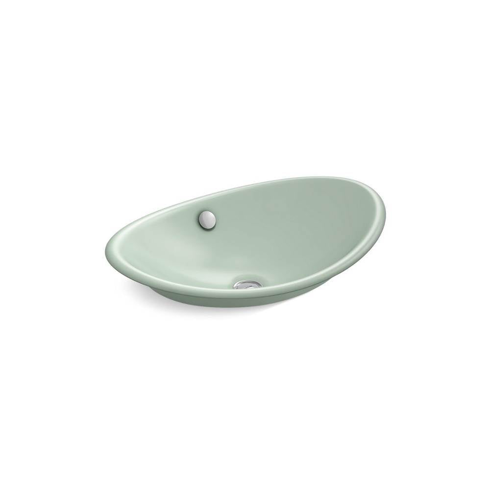Kohler - Iron Plains 20-3/4'' oval vessel bathroom sink - Aspen Exterior with Aspen Interior