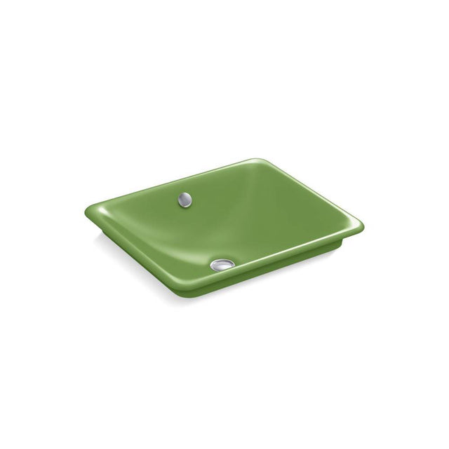 Kohler - Iron Plains 18-1/2'' rectangular vessel bathroom sink - Fresh Green Exterior with Fresh Green Interior