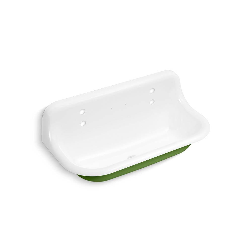 Kohler - BrockwayE 36'' wall-mount utility sink - Fresh Green Exterior with White Interior