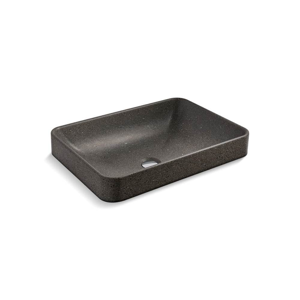 Kohler - WasteLAB Vox 23'' rectangular vessel bathroom sink, no overflow - Ashen