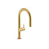Kohler - Components Touchless pull-down kitchen sink faucet with two-function sprayhead - Vibrant Brushed Moderne Brass