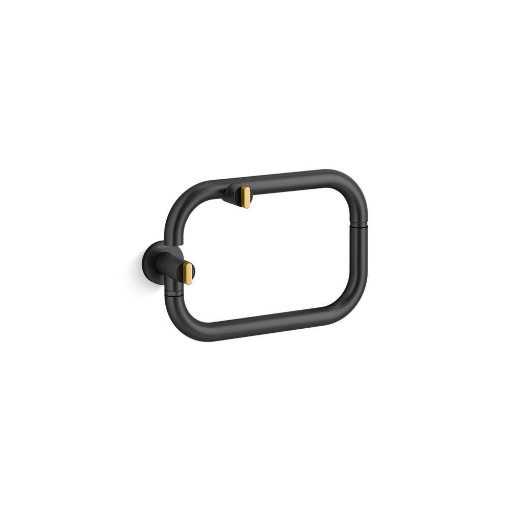 Kohler - Components Wall-mount pot filler - Matte Black with Brushed Moderne Brass