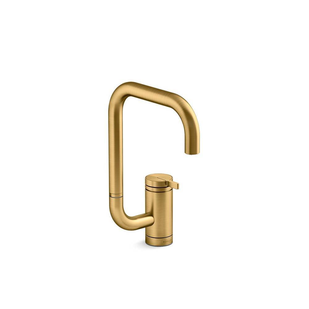 Kohler - Components Single-handle bar sink faucet with two-function extended-reach spout - Vibrant Brushed Moderne Brass