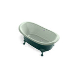 Kohler - ArtifactsE 66-1/8'' x 32-1/2'' freestanding bath - Teal Exterior with Aspen Interior
