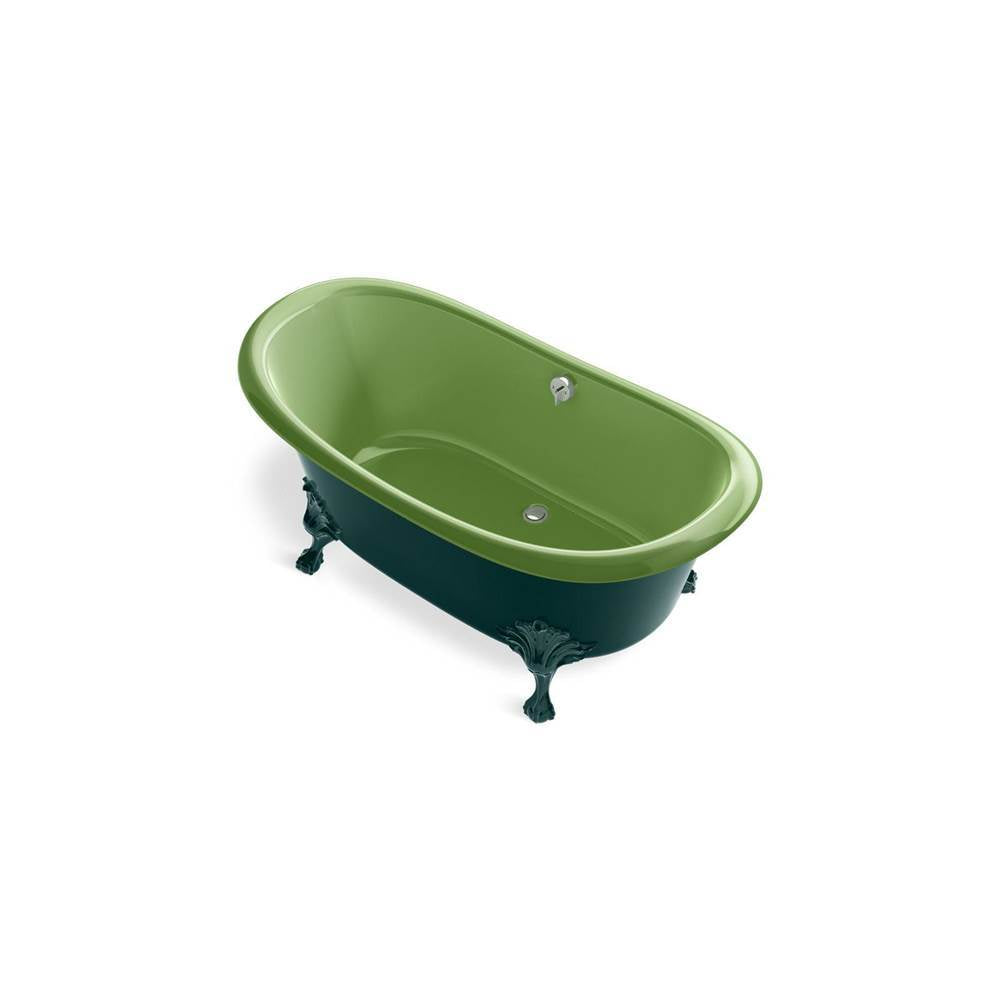Kohler - ArtifactsE 66-1/8'' x 32-1/2'' freestanding bath - Teal Exterior with Fresh Green Interior