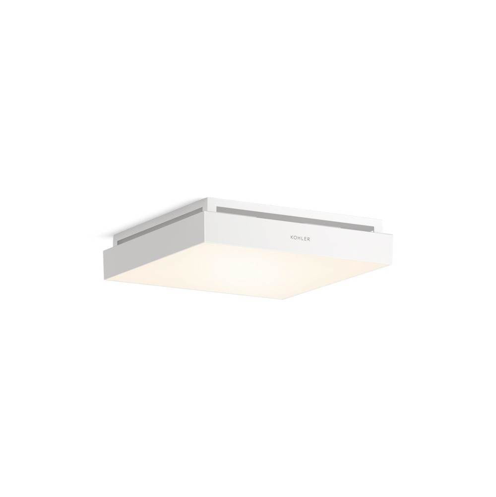 Kohler - AtmoE 13-7/8'' x 13-7/8'' bathroom exhaust fan with light