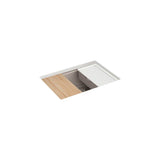 Kohler - BillingsE 27'' undermount single-bowl workstation kitchen sink - Matte Taupe