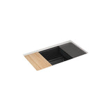 Kohler - BillingsE 32-1/2'' undermount single-bowl workstation kitchen sink - Matte Black