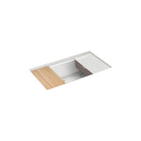 Kohler - BillingsE 32-1/2'' undermount single-bowl workstation kitchen sink - Matte White
