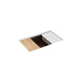 Kohler - BillingsE 29'' undermount single-bowl workstation kitchen sink - Matte Brown