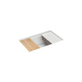 Kohler - BillingsE 29'' undermount single-bowl workstation kitchen sink - Matte White