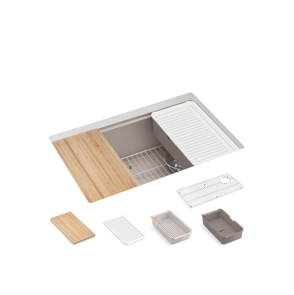 BillingsE 29'' undermount single-bowl workstation kitchen sink