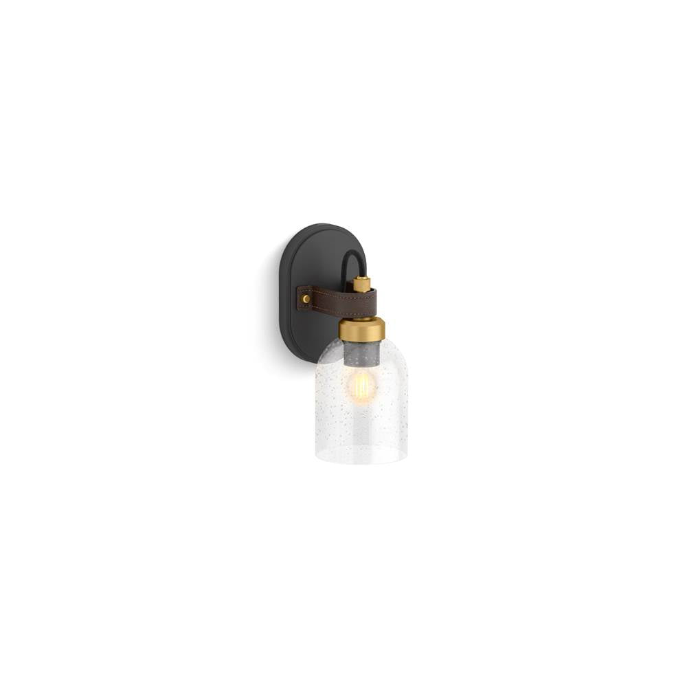 Kohler - Tannage One-light sconce - Matte Black with Brushed Moderne Brass