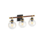 Kohler - Holt Three-light sconce - Matte Black with Brushed Moderne Brass