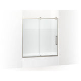 Kohler - PremiseE 61-3/4'' H Sliding Bath Door With 5/16''-Thick Glass - Anodized Brushed Nickel