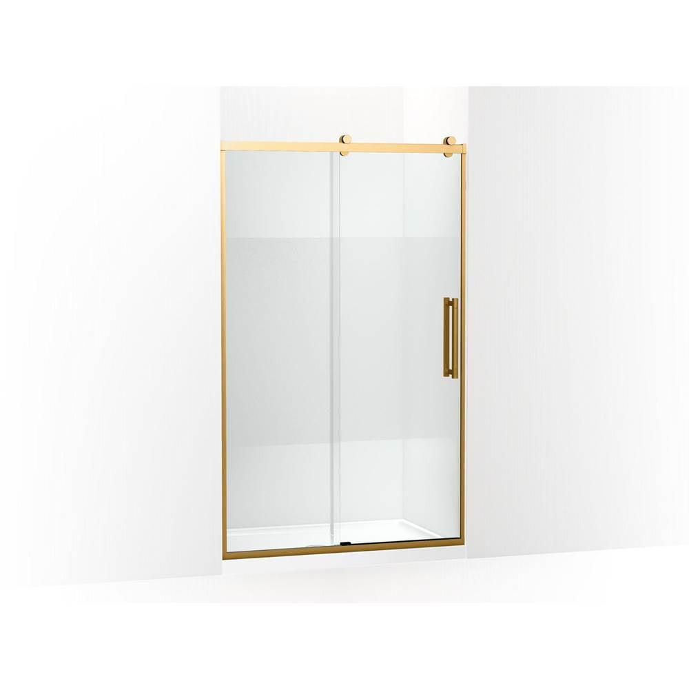 Kohler - PremiseE 76'' H Sliding Shower Door With 5/16''-Thick Glass - Vibrant Brushed Moderne Brass
