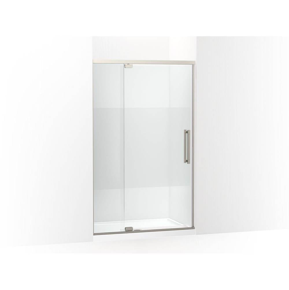 Kohler - PremiseE 76'' H Pivot Shower Door With 5/16''-Thick Glass - Anodized Brushed Nickel
