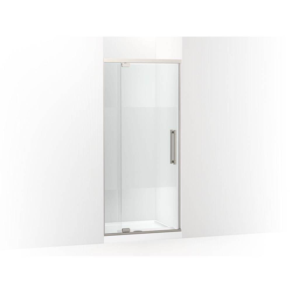 Kohler - PremiseE 76'' H Pivot Shower Door With 5/16''-Thick Glass - Anodized Brushed Nickel