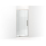 Kohler - PremiseE 76'' H Pivot Shower Door With 5/16''-Thick Glass - Anodized Brushed Nickel