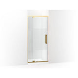 Kohler - PremiseE 76'' H Pivot Shower Door With 5/16''-Thick Glass - Vibrant Brushed Moderne Brass