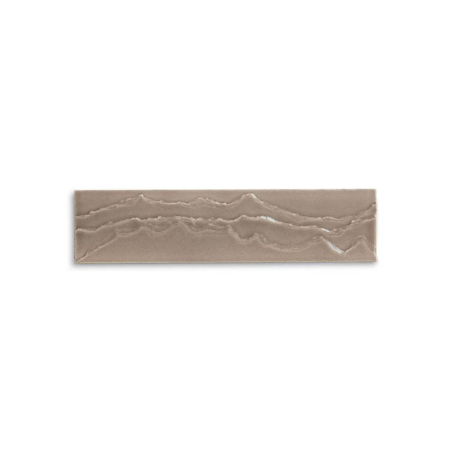 Kohler - LandshapesE by Daniel Arsham 3'' x 12'' feature tile produced by the KOHLER WasteLAB - Light Warm Grey