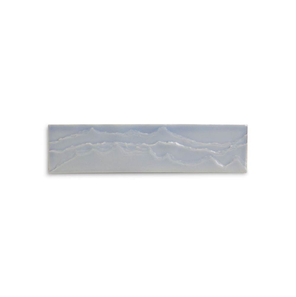 Kohler - LandshapesE by Daniel Arsham 3'' x 12'' feature tile produced by the KOHLER WasteLAB - Light Blue Grey