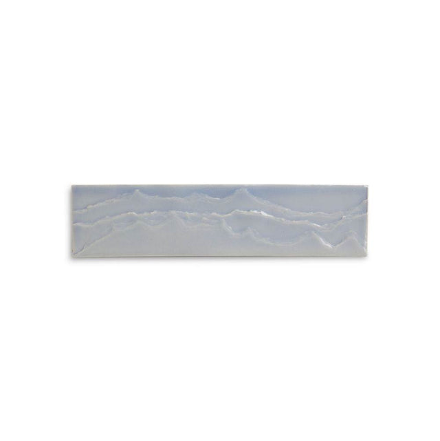 Kohler - LandshapesE by Daniel Arsham 3'' x 12'' feature tile produced by the KOHLER WasteLAB - Light Blue Grey