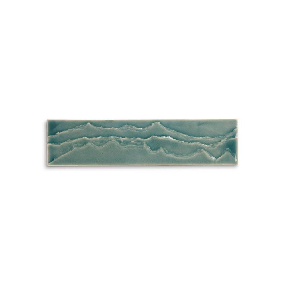 Kohler - LandshapesE by Daniel Arsham 3'' x 12'' feature tile produced by the KOHLER WasteLAB - Deep Teal