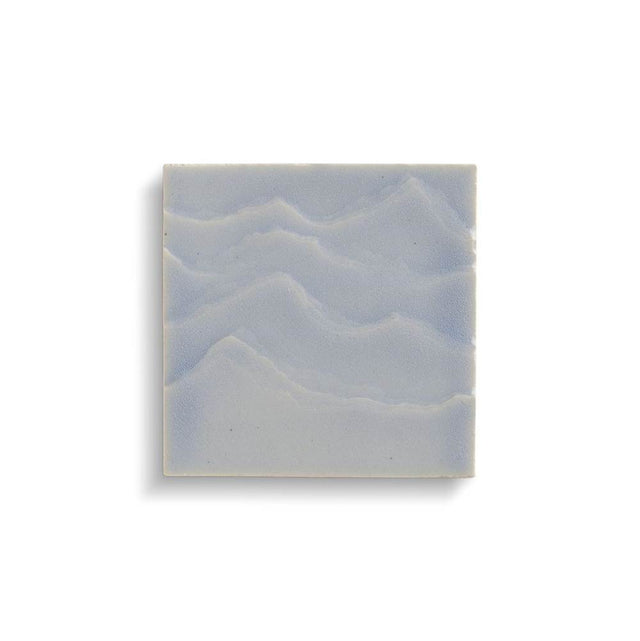 Kohler - LandshapesE by Daniel Arsham 4'' x 4'' Feature Tile produced by the KOHLER WasteLAB - Light Blue Grey