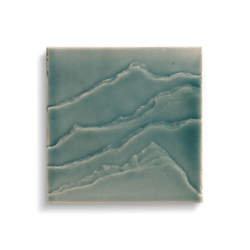 Kohler - LandshapesE by Daniel Arsham 6'' x 6'' feature tile produced by the KOHLER WasteLAB - Deep Teal