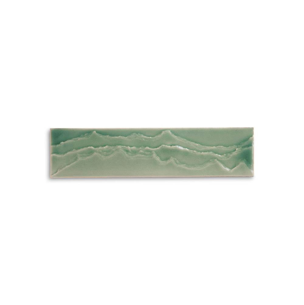 Kohler - LandshapesE by Daniel Arsham 3'' x 12'' feature tile produced by the KOHLER WasteLAB - Dark Celadon